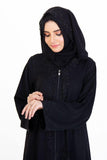 Abaya.pk - Black Pearl Fantasy Abaya & Hijab - Chiffon & Nada Fabric