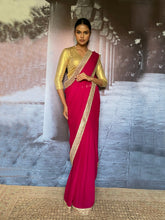 Gulabo - Suhaana Blended Chiffon Pink Sari For Women - 1 Piece