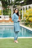 Shehrnaz - SHK-1193 - Light blue - cotton chikan - 2 Piece - Studio by TCS