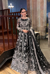 Yashfa Studio - Ghazal Organza Maxi For Women - Black - 2 Piece