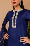 Allure by Ih - NAZ - MIDNIIGHT BLUE - Katan Silk - 3 Piece
