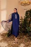 Allure by Ih - NAZ - MIDNIIGHT BLUE - Katan Silk - 3 Piece