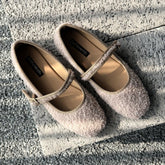 JootiShooti - Rose Quartz Boucle Mary Jane