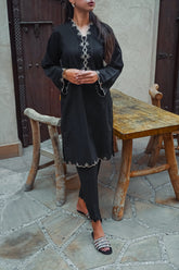 Ombrella - Ethereal in Black - khaddar