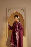 Cross Stitch - PLUM RADIANCE - Khaddar - Unstitch - 3 Piece