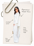 Leon - Premium crepe Nao Set For Women - White - 2 Piece