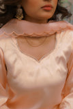 Syah - Kanwal - Satin Silk - Pastel Pink - 3 Piece