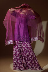 Ombrella - Pallete of purple - Korean Raw Silk - Tea Pink - 3 Piece