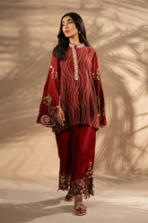 Sania Maskatiya - Ilara - Khaddi Silk / Khaddi Silk - Rosewood - 2 Piece