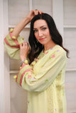 Reema Ahsan - Insha - Georgete & PK Raw Silk - Pastel Yellow - 2 Piece