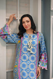 Reema Ahsan - Isabel - PK Raw Silk - Blue & Off-White - 2 Piece
