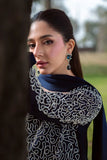 Natasha Kamal - Gorgette Chiffon Jane Suit For Women - Navy - 3 Piece