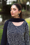 Natasha Kamal - Gorgette Chiffon Jane Suit For Women - Navy - 3 Piece