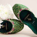 JootiShooti - Bandhani Emerald Khussa For Women