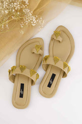 JootiShooti - Nauratan Beige Kolhapuri For Women