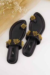 JootiShooti - Nauratan Black Kolhapuri For Women