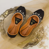 JootiShooti - Pearl Dusk Black Khussa For Women