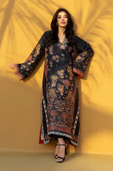 Sania Maskatiya - Jou (A) Raw Silk Suit For Women - Ebony - 2 Piece