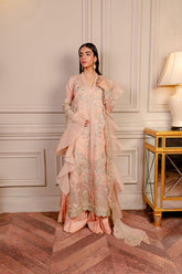 Fozia Khalid - Juliet Peach - Organza - 4 Piece - Studio by TCS