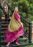 Omal by Komal - MEENA Pink - Paper Cotton & Chiffon - 3 Piece