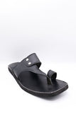 Alifyay - Kolapuri Black Leather Slippers