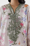 Sana Safinaz Embroidered 3 Piece Lawn Suit Unstitched White