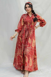 Minutiae - Lady Marmalade - Pure Cotton Slub - Red - 1 Piece