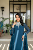 hina khawaja in Natasha Kamal - Lapis - teal - Georgette lined with crepe de chin - 3 Piece