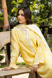 Laleen - Lemon Pearl Raw Silk Suit For Women - Yellow - 3 Piece