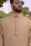 AlifYay - Cotton Kameez Shalwar For Men - Light Brown - 2 Piece Suit