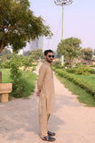 AlifYay - Cotton Kameez Shalwar For Men - Light Brown - 2 Piece Suit