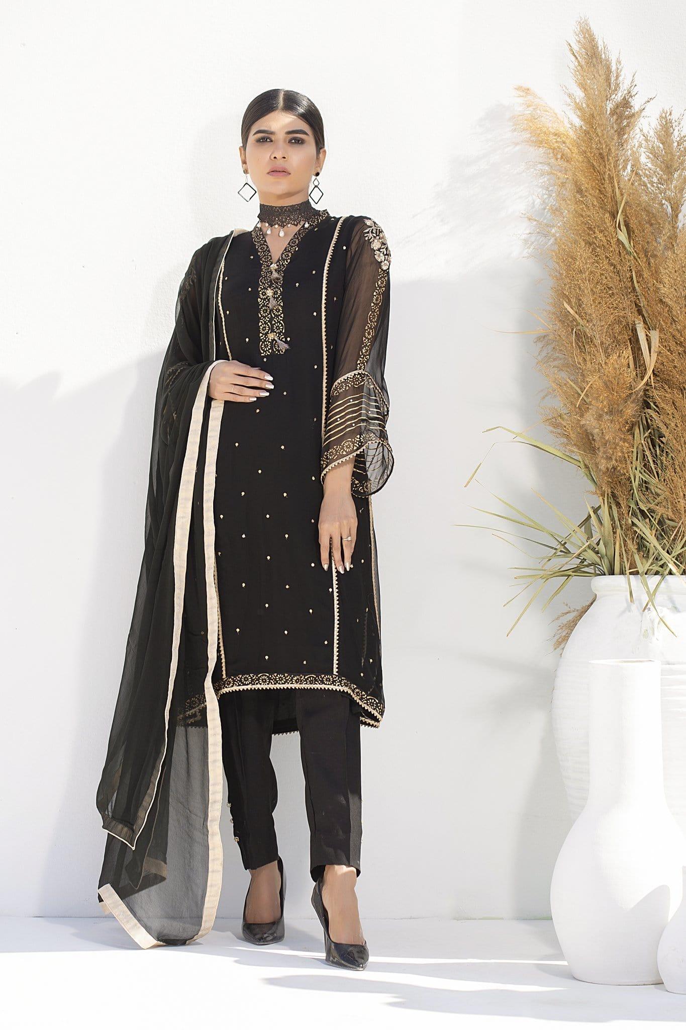 Aisha Fatema - Shimmering Black - 1005