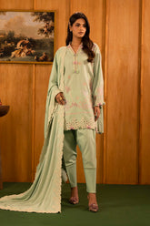 Sana Safinaz - Slub Muzlin - 3 Piece - Unstitched - M253-003A-3Cp