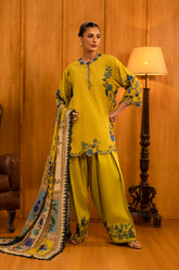 Sana Safinaz - Slub Muzlin - 3 Piece - Unstitched - M253-004A-3Cy