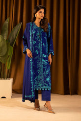 Sana Safinaz - Slub Muzlin - 3 Piece - Unstitched - M253-010B-3Cp