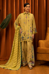 Sana Safinaz - Linen Muzlin - 3 Piece - Unstitched - M253-013A-3CQ