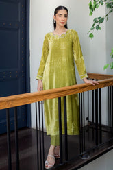 Leon - MATCHA LIME - Velvet & Korean Silk - 2 Piece