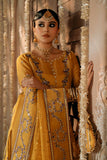 Fozia Khalid - Mayun - Organza - Mustard & plum - 4 Piece