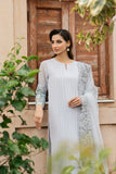 Natasha Kamal - MEYER - light grey blue - Georgette Chiffon, Silk & Net - 3 Piece