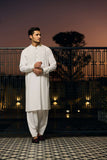 Deepak Perwani - Boski Linen Kurta Shalwar For Men - Ivory - 2 Piece