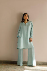 Deepak Perwani - Kut270 - Blue - Raw Silk