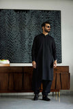 Deepak Perwani - Cotton For Men - Black - 2 Piece