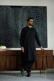 Deepak Perwani - Cotton For Men - Black - 2 Piece
