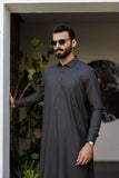 Deepak Perwani - Boski Linen For Men - Dark Grey - 2 Piece