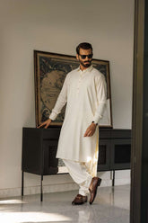 Deepak Perwani - Boski Linen For Men - Off White - 2 Piece