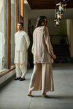 Deepak Perwani - Calista Silk Embroidered Suit For Women - Gold - 2 Piece