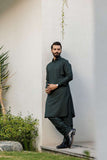 Deepak Perwani - Boski Linen For Men - Dark Green - 2 Piece