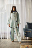 Deepak Perwani - Virelle Silk Embroidered Suit For Women - Ice Blue - 2 Piece