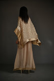 Maheen Khan - BLOOMING SHELL - Beige - Pure Silk Jacquard with Chiffon & Blended Raw Silk