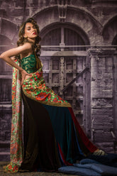 Maheen Khan - NOVA DHAKA PAJAMA - Multi - Raw Silk & Blended Silk with Organza - 1 Piece